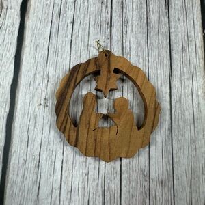 Wooden Nativity Scene Ornament
